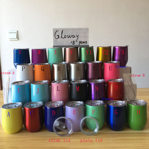 Custom12 oz Stainless Steel Stemless <strong>Wine</strong> Glass Unbreakable Insulated Double Wall Vacuum Travel Mugs <strong>Wine</strong> <strong>Tumbler</strong> - Product Image 4