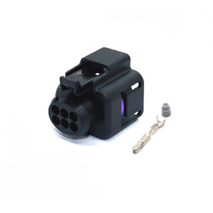 Connecteur de capteur d'oxygène à 6 broches pour véhicules Volkswagen Audi 1928404669 4H0973713 Plastique noir IP20 Utilisation automobile - Product Image 1