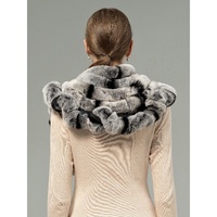 Écharpe cape chaude en fourrure de lapin Rex bleu et violet pour femme, style coréen, collection automne-hiver, polyvalente, cache-cou