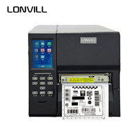 Impresora de Etiquetas de Transferencia Térmica LONVILL de Alto Rendimiento, 304 mm/s, 600 dpi, Impresora Térmica RFID con Doble Puerto USB para Etiquetas Colgantes