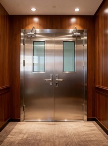 Porte coupe-feu en acier de bonne qualité avec âme ignifuge pour entrepôt, usine et usage commercial disponible à prix réduit - Product Image 6
