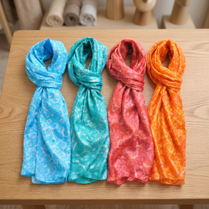 Aurora Ikat Silk <b>Scarf</b> - Product Image 4