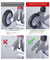 Chariot utilitaire télescopique pliable portable à 2 roues en aluminium personnalisé chariot à provisions pour outils chariot à bagages