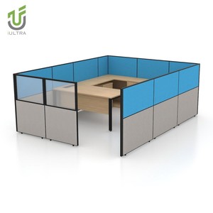Iultra U รูปร่างของฉันห้องทำงานแบบแยกส่วน, โต๊ะทำงานส่วนตัวเวิร์กสเตชันสำนักงานโต๊ะทำงานที่บ้านสะดวกสบาย - Product Image 4