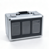 Boîte de présentation en aluminium avec découpe de mousse personnalisée, mallette de transport rigide en aluminium portable pour échantillons de produits et présentation en salle d'exposition