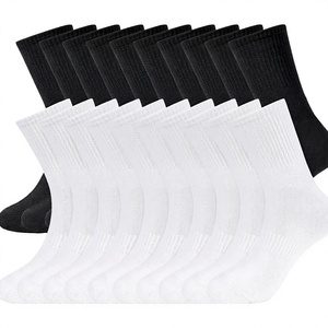 Crew <b>Socks</b> Men Women White <b>Black</b> Cotton Knitted Solid Color Daily Casual Summer Breathable Standard Thickness Adult <b>Socks</b> - Product Image 3