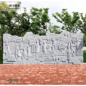 Murales de relieve en piedra Jiahua, arte mural de estilo chino para decoración de interiores - Product Image 4