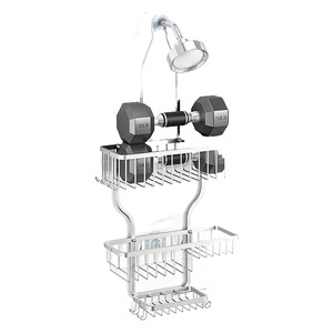 Estante de ducha de metal OEM con almacenamiento de jabón de champú Estante de baño de pared de aluminio sin perforaciones - Product Image 2