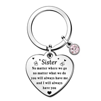Porte-clés en forme de cœur, rose, bleu, diamant, acier inoxydable, cadeau pour amis/couples, gravure personnalisée, souvenir d'anniversaire