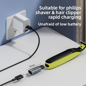 Adaptador <span class=keywords><strong>de</strong></span> Carga <span class=keywords><strong>de</strong></span> Aleación <span class=keywords><strong>de</strong></span> Aluminio para Afeitadoras Eléctricas <span class=keywords><strong>y</strong></span> Cortapelos, Convertidor <span class=keywords><strong>de</strong></span> Tipo-C Hembra a [Insertar Tipo <span class=keywords><strong>de</strong></span> Conector] para Carga <span class=keywords><strong>de</strong></span> 4.3V/5V/8V/15V - Product Image 2