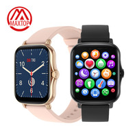 Maxtop Bloeddruk Smartwatch Belfunctie Android Smart Horloge Heren Waterdichte Touch Sport Fitness Smart Horloges
