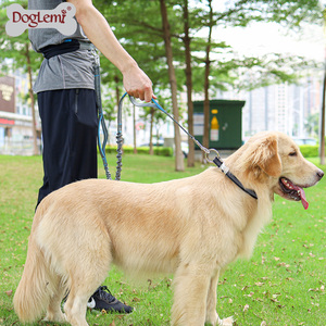 Correa elástica para perros con manos libres ecológica, <span class=keywords><strong>collar</strong></span> de entrenamiento táctico retráctil personalizado con LED y patrón de animales - Product Image 1