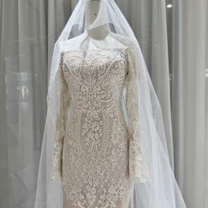 Robe de mariée sirène vintage Jancember OY029 en dentelle, coupe trompette, pour <span class=keywords><strong>mariage</strong></span> romantique sur la plage - Product Image 3