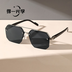 Metal Frame <b>Sunglasses</b> UV400 PC Lens Unisex Driving Sun Protection - Product Image 2