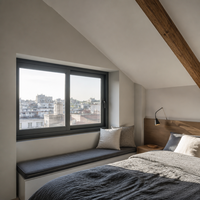 Ventana de Aluminio para Hogar JUNYAO Studio, 2.0 mm, Cierre Multipunto 5+9A+5, Aislamiento Térmico, Resistente a la Intemperie, CE NFRC AS2047, ODM, RAL Personalizado