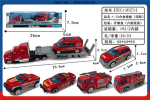 Camión de juguete americano de aleación a escala 1:72 con rueda libre, camión contenedor de fundición a presión, venta al por mayor - Product Image 6