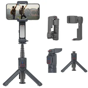 Factory supply A10 Wireless control portable handheld camera stabilizer with fill light live broadcast selfie stick tripod