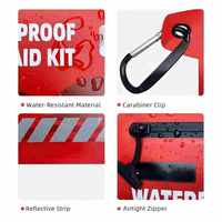 Trousse médicale d'urgence portable étanche IPX7, sac étanche à fermeture éclair, design réfléchissant et écologique pour la natation et la navigation de plaisance