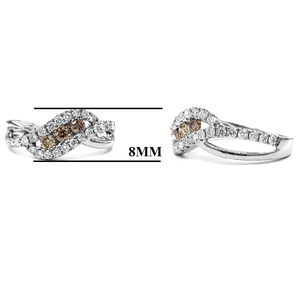 Bagues de mariage et de fiançailles classiques en or blanc massif 18 carats avec diamants véritables et sertissage pavé pour femmes - Vente en gros - Product Image 2