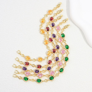 <span class=keywords><strong>Bracelet</strong></span> pour femme en fer et zircon, élégant, de luxe léger, motif cœur et amour, design de niche haut de gamme, super scintillant VL790 - Product Image 1
