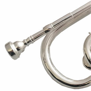 Instrumento de <span class=keywords><strong>corneta</strong></span> Chapado en plata, latón occidental con <span class=keywords><strong>llave</strong></span> B-flat - Product Image 2