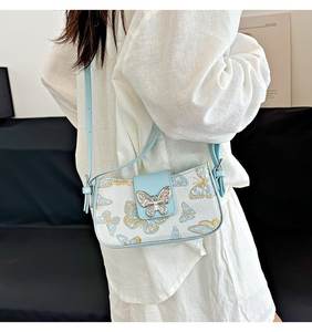 Nueva ropa interior de verano de moda dulce Popular patrón de mariposa hombro pequeño bolso cuadrado para damas niñas - Product Image 5