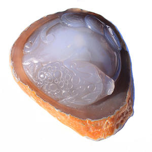 Agata biliare d'acqua naturale lucidata Enhydro Crystal bolle d'acqua mobili agata Enhydro Crystals con Multi sculture - Product Image 1