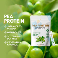 SUNI OEM ODM Marque privée Poudre d'isolat de protéine de pois vert Poudre de protéine de pois halal vegan pure naturelle à base de plantes