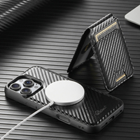 Coque de téléphone SUTENI pour iPhone 18 Pro Max avec support magnétique pour recharge sans fil et porte-cartes, en similicuir de luxe, compatible avec les modèles 17, 16 Plus, 15, 14, 13, 12