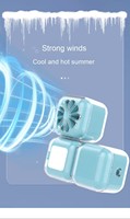 Ventilateur portable à porter autour du cou, ventilateur personnel mains libres rechargeable par USB-C avec lumière nocturne pour l'intérieur et l'extérieur