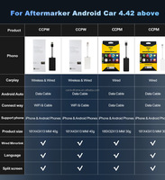 Adaptateur sans fil CarPlay USB Aijia, Android Auto, Mirrorlink, lecteur multimédia de voiture, Bluetooth