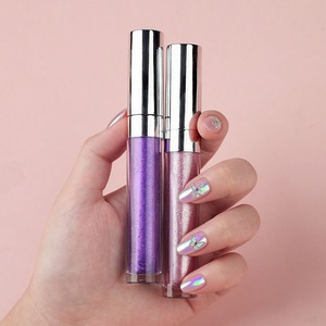 Hot Selling Personality High Pigment Private Label Liquid Eyeshadow 5-Color Ultra-Shiny <strong>Silver</strong> Tube Eyeshadow Liquid <strong>Eye</strong> <strong>Makeup</strong> - Product Image 3