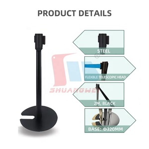 Rạp chiếu phim hàng đợi dòng kim loại đám đông kiểm soát hàng rào bài có thể thu vào chướng ngại vật Đai stanchions - Product Image 2