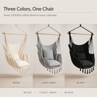 Fauteuil suspendu moderne pour jardin, terrasse, patio, avec structure en bois, mobilier d'intérieur et d'extérieur, parc