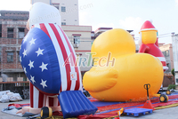 Énorme affichage d'animal artificiel d'explosion annonçant le canard jaune gonflable d'exposition gonflable pour l'événement extérieur sur l'eau