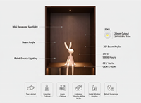 Spot LED magnétique encastré pour armoire, mini projecteur en aluminium pour vitrine de bijoux et présentoir à vin 5061-21-1