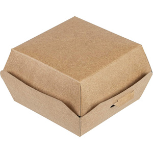 Caja de Cartón para Hamburguesas Desechable Personalizada de Grado Alimenticio, Caja de Papel Kraft para Hamburguesas, Embalaje Ecológico - Product Image 2