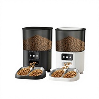 Distributeur automatique intelligent pour animaux de compagnie, double gamelle, grande capacité, fonction de conservation de la fraîcheur, programmation à distance, design élégant en acier inoxydable