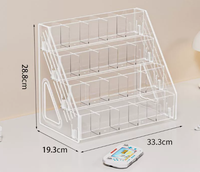 Boîte de présentation de comptoir en acrylique transparent multi-compartiments pour bijoux, bracelets et perles, organisateur de bureau, support de rangement à grille