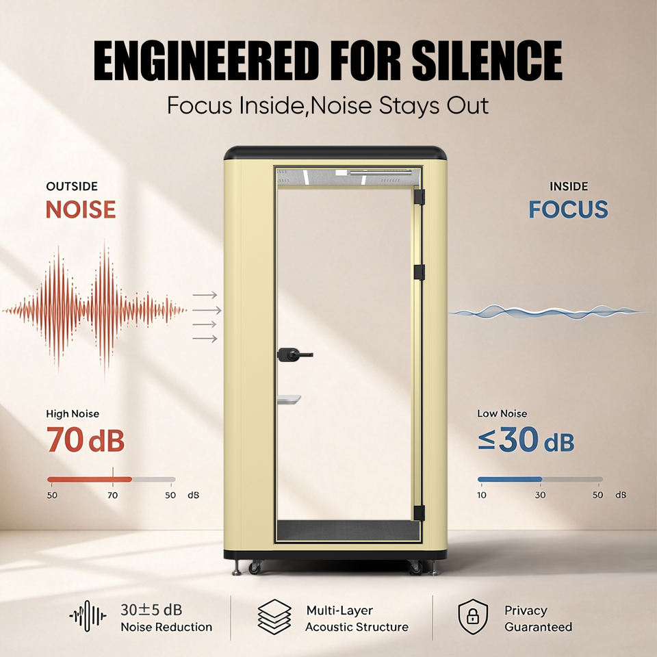 Modular Changing Booths Soundproof Work Pod Acoustic Office Booth Modular Privacy Phone Booth ...