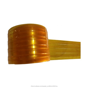 Jaune <span class=keywords><strong>translucide</strong></span> doux côtelé clair film de protection en plastique <span class=keywords><strong>PVC</strong></span> bande de porte rideau - Product Image 5