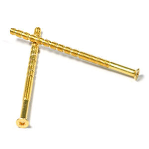 Kit pour <span class=keywords><strong>Stratocaster</strong></span> Laiton Acier Inoxydable Vis Machine Ovale Tête Fendue Tête Plate DIN963 Vis Dorées Système Métrique - Product Image 3