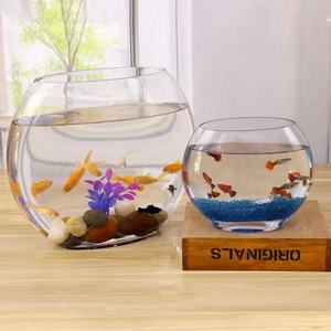아크릴 라운드 벽걸이 형 물고기 그릇 수족관 탱크 홈 장식 냄비 벽걸이 마운트 버블 수족관 그릇 물고기 탱크 - Product Image 1