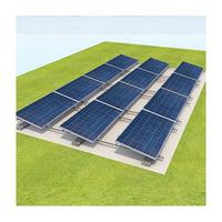Structure de montage de panneaux solaires modulaire à toit plat triangulaire certifiée pour charges de vent et de neige, en alliage zinc-aluminium-magnésium, galvanisée à chaud