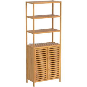 Aparador de Bambú con Listones Lisos SYT de Lujo Discreto para la Zona Trasera del Sofá, Estante de Almacenamiento de 64 cm de Ancho para el Rincón del Salón - Product Image 3