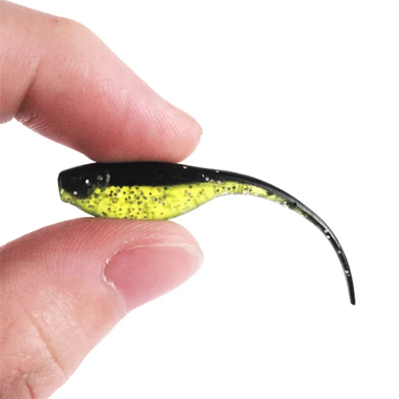 Soft Lure 0.7g 5cm Soft Fishing Baits Artificial Silicone Attractive Crankbaits Lifelike Fishing Baits