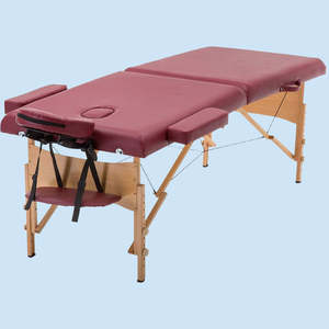 Sukar meja pijat portabel, tempat tidur pijat portabel 2 bagian untuk terapi pijat - Product Image 3