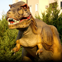 MY DINO AD074 Décoration de terrain de jeux extérieur, modèle de dinosaure T-rex animatronique de grande taille