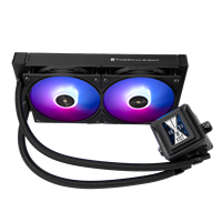 Refroidisseur de processeur liquide AIO FROZEN WARFRAME 240 SE ARGB BLACK, écran numérique, double ventilateurs ARGB PWM, Intel LGA1851/1700, AMD AM4/AM5
