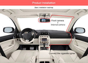 High Quality Full Hd 1080P 3 Lens Camera Dashcam Wifi Car <strong>Dvr</strong> 3 in 1 Front and Back Dash Cam Cameras for Car <strong>G</strong>-<strong>sensor</strong> - Product Image 6